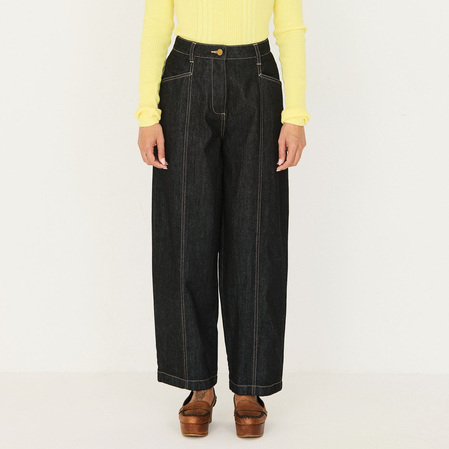 Aizane Trousers - Black Denim