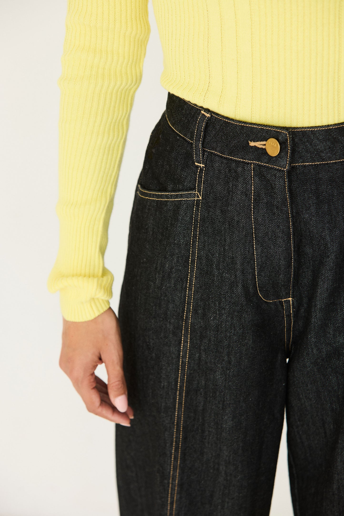 Aizane Trousers - Black Denim