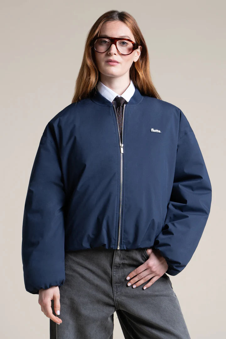 Alesia Oversized Bomber - Indigo