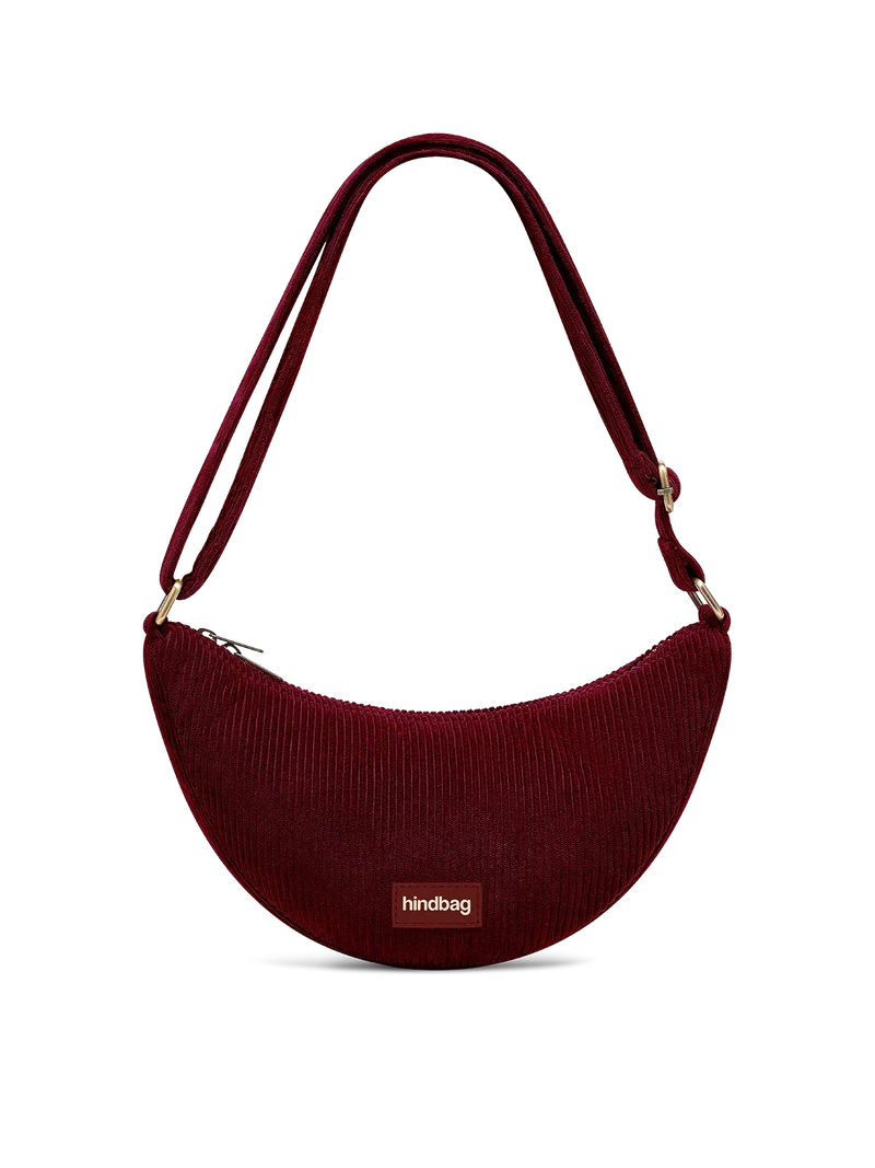 Andrea Half Moon Bag - Bordeaux Velours
