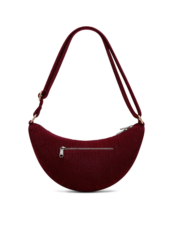 Andrea Half Moon Bag - Bordeaux Velours