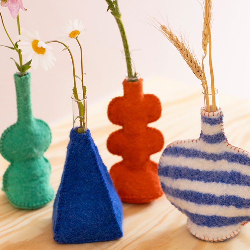 Wool Vase - Bubble / Coral