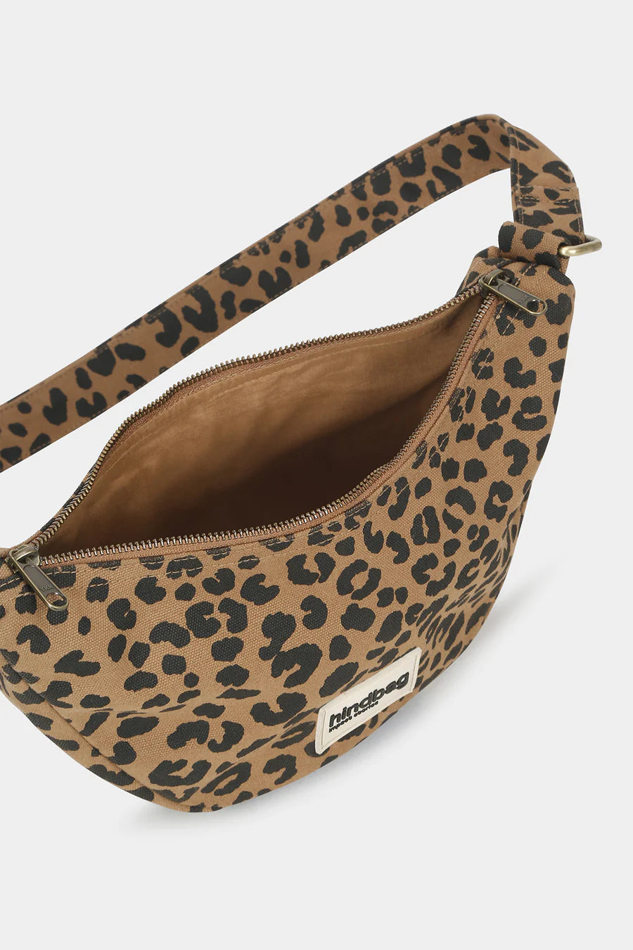 Hindbag Andrea Half Moon Bag - Leopard Cinnamon