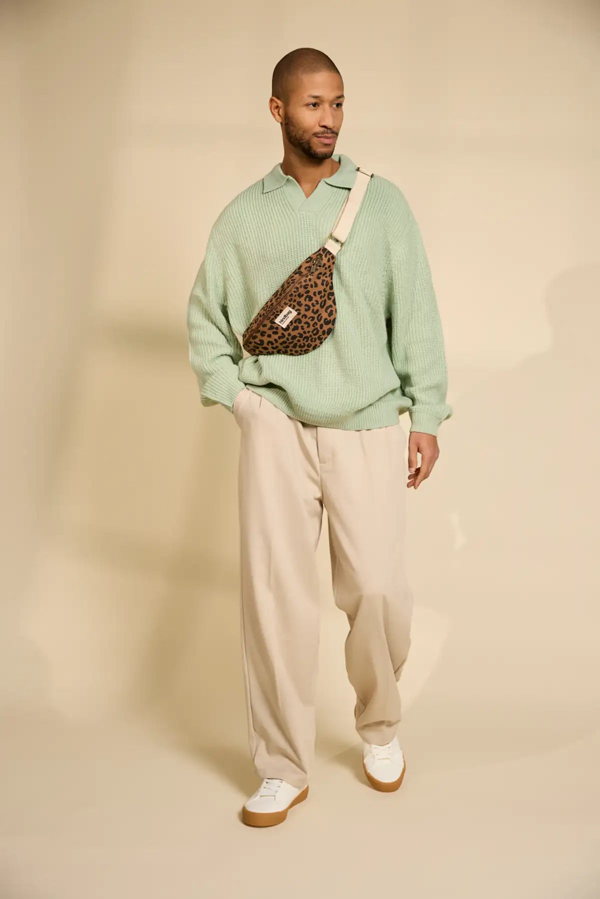 Hindbag Olivia Banana bag - Leopard Cannelle