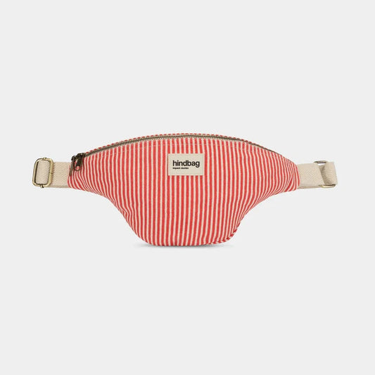 Olivia Banana bag - Thin Stripes Red