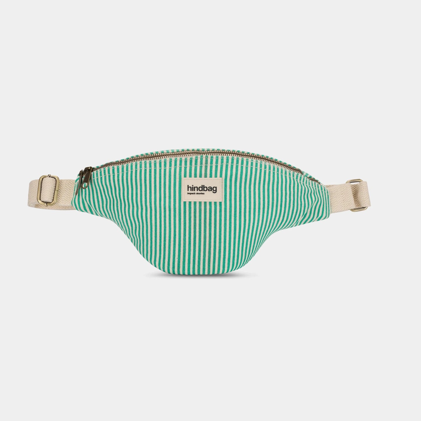 Olivia Banana bag - Thin Stripes Green