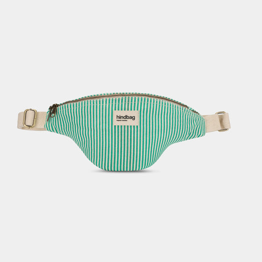 Olivia Banana bag - Thin Stripes Green