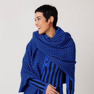 Baraiz Scarf - Black/Blue