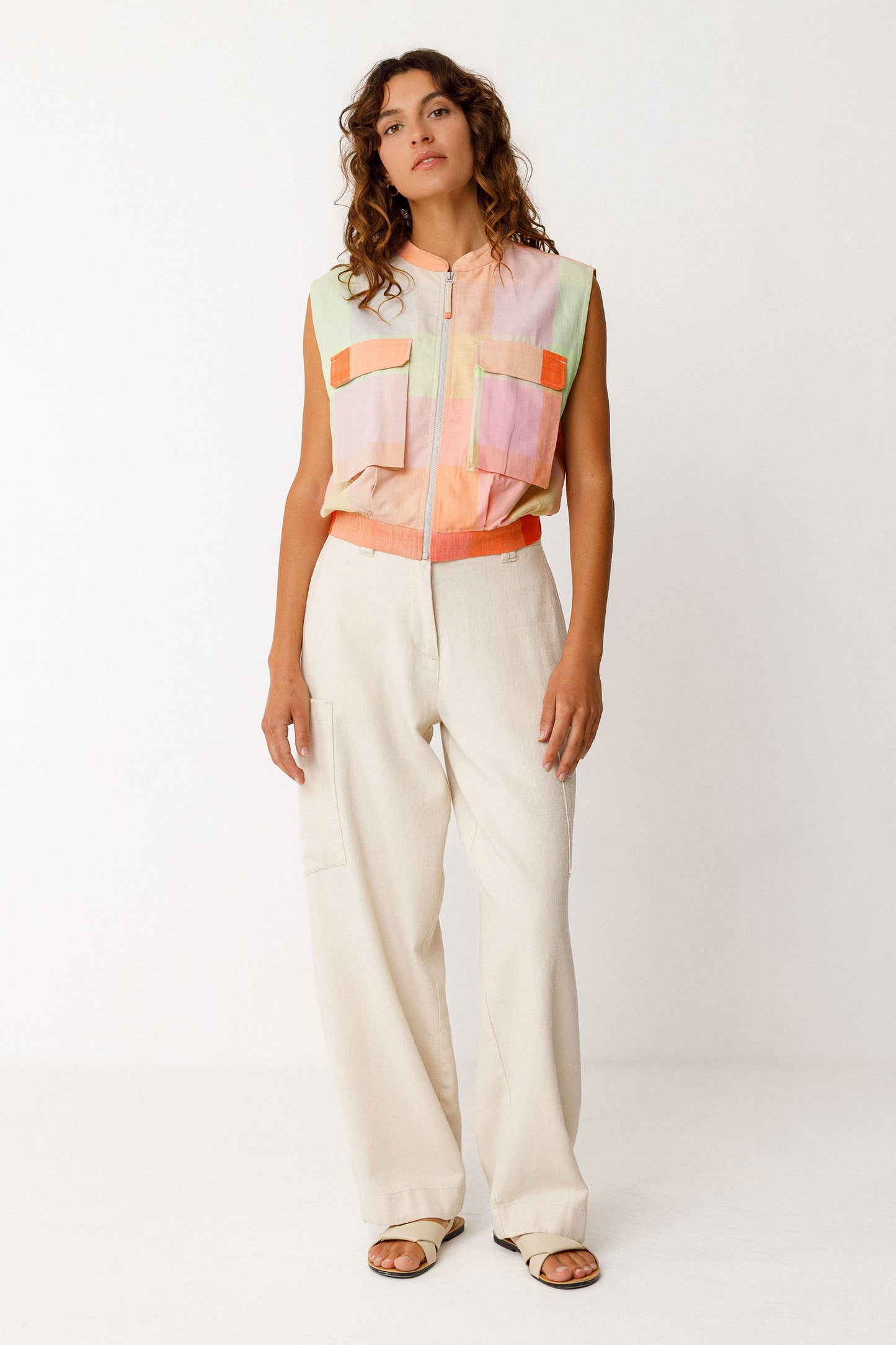 Bea Zipper Shirt - Checks