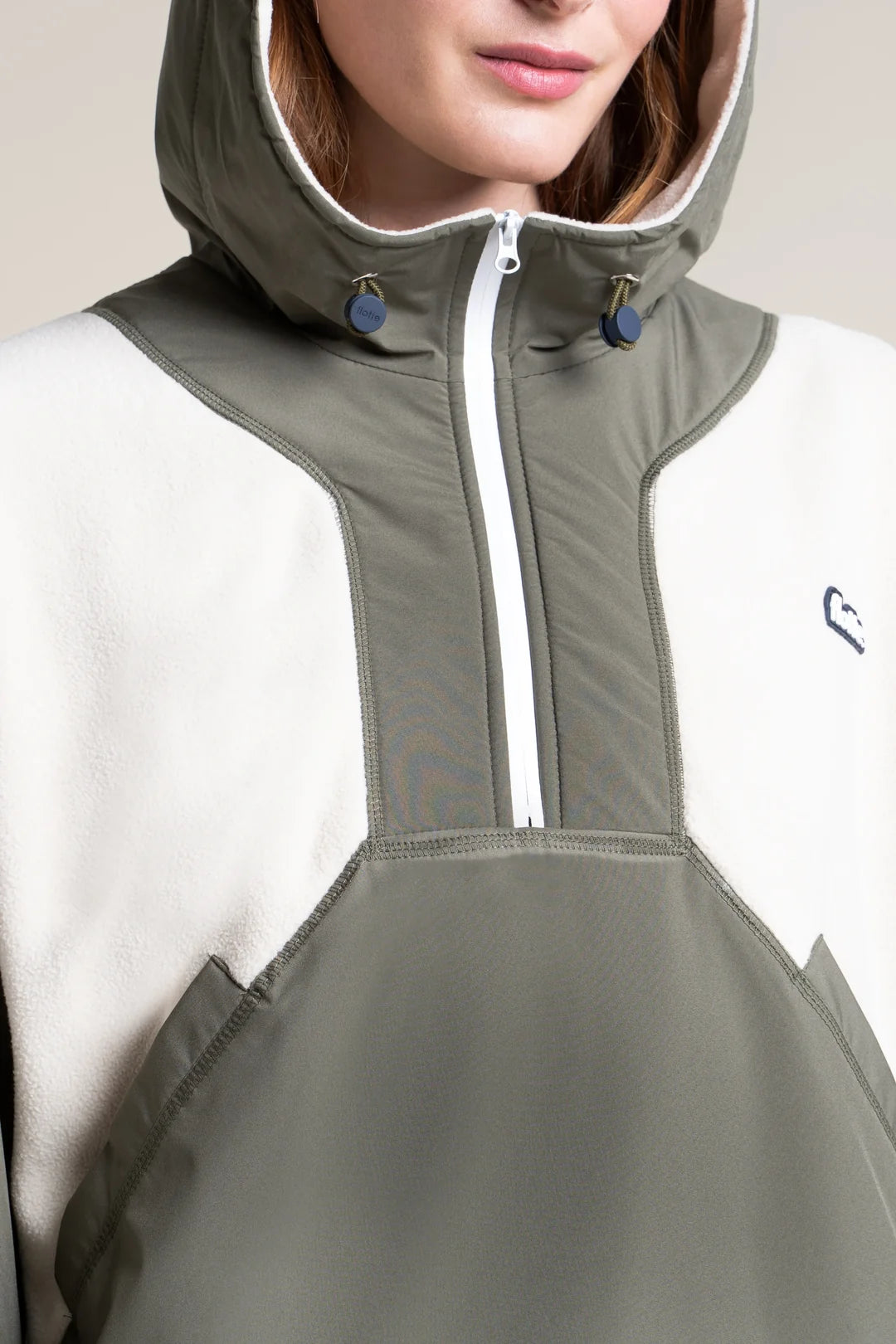 Bel-Air Fleece Sweatshirt / Anorak - Kaki Coquille