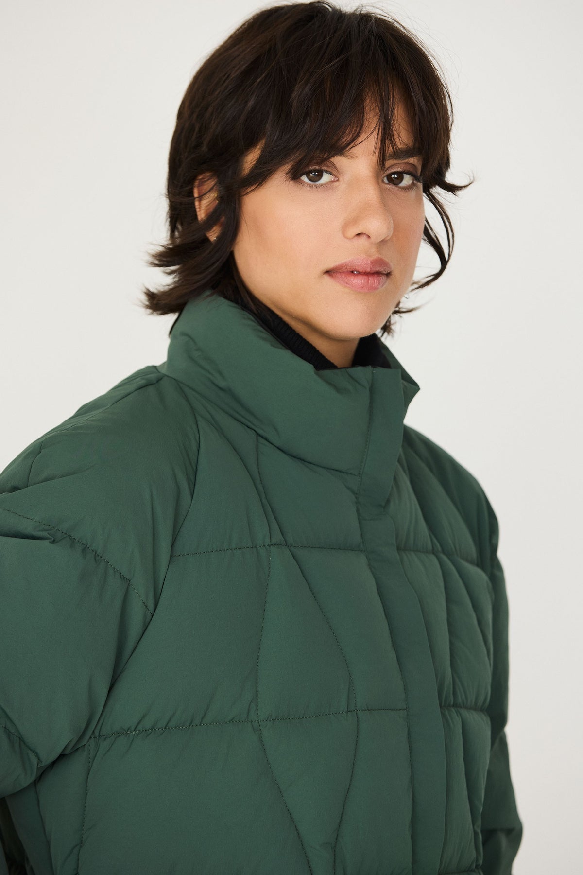 Bonboia Reversible Coat - Black / Green