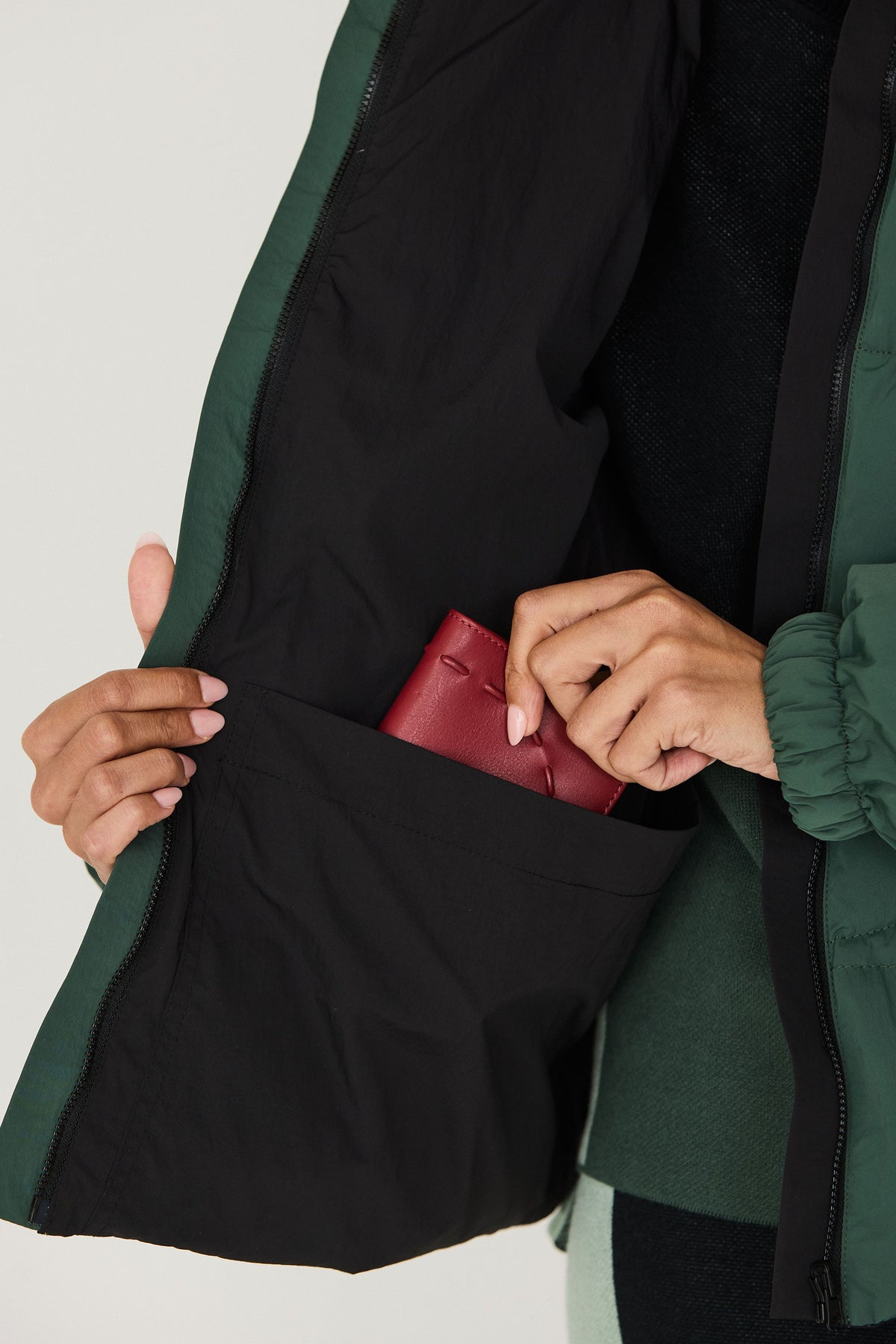Bonboia Reversible Coat - Black / Green