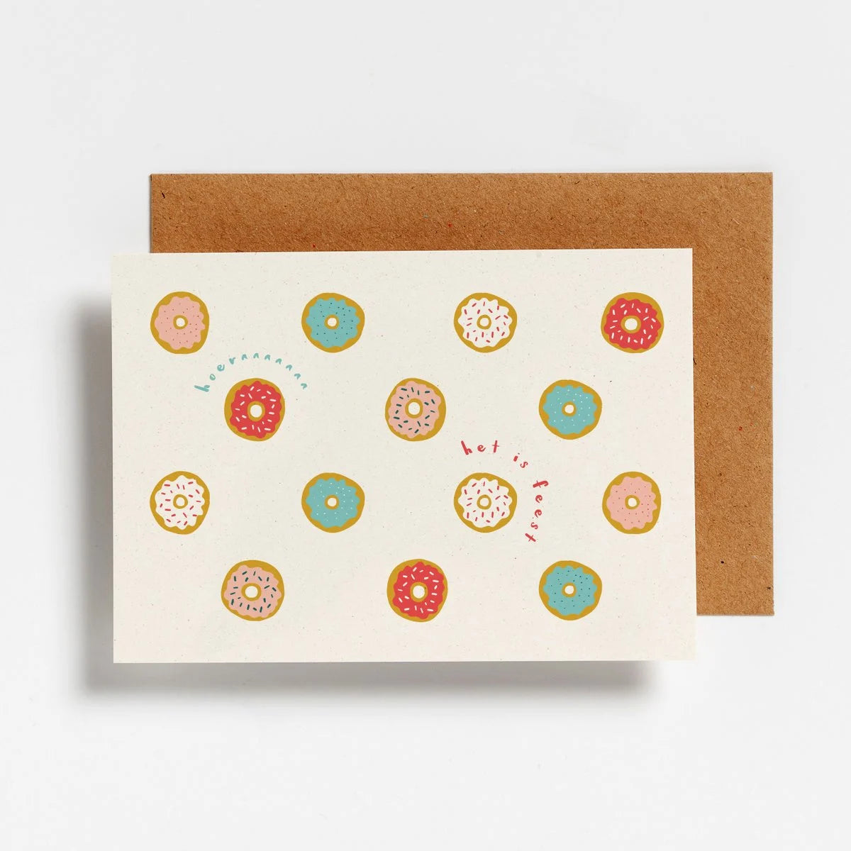 Postcard - Donuts Hoera Het Is Feest