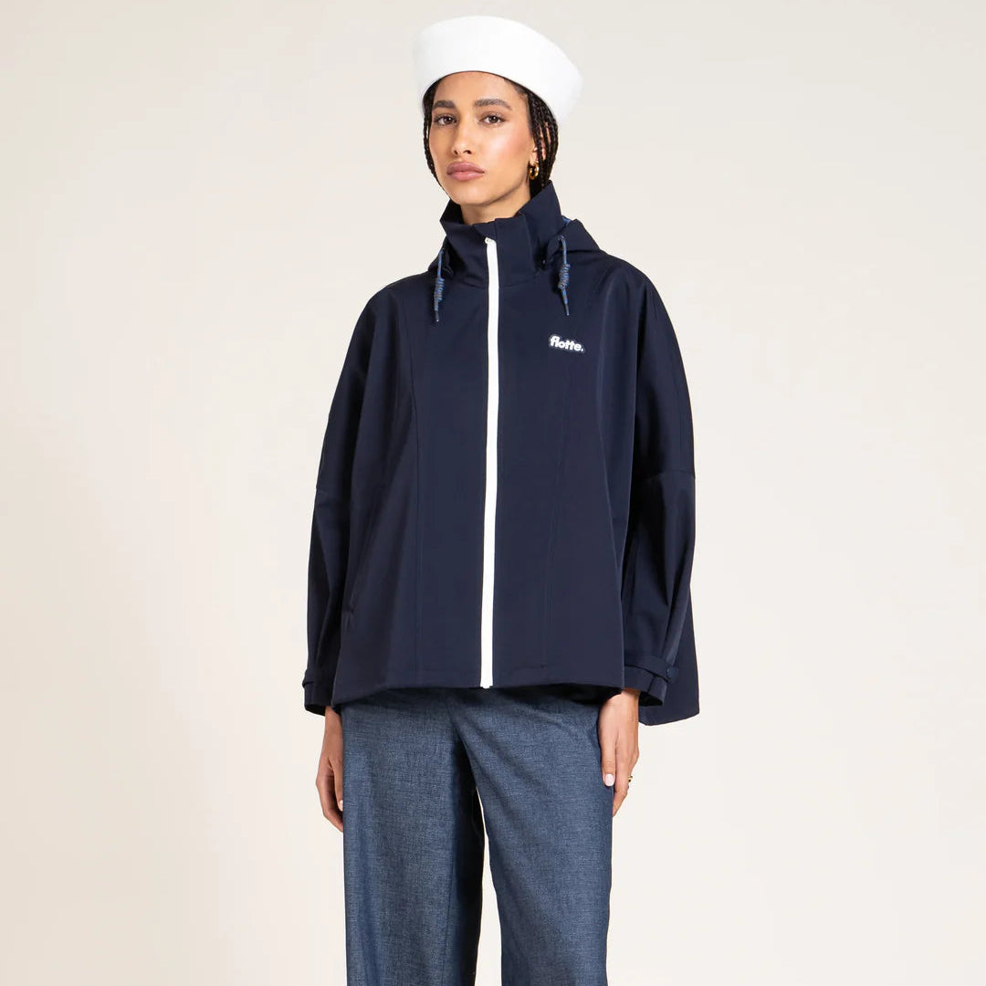 Lourmel Waterproof Short Cape Jacket - Indigo