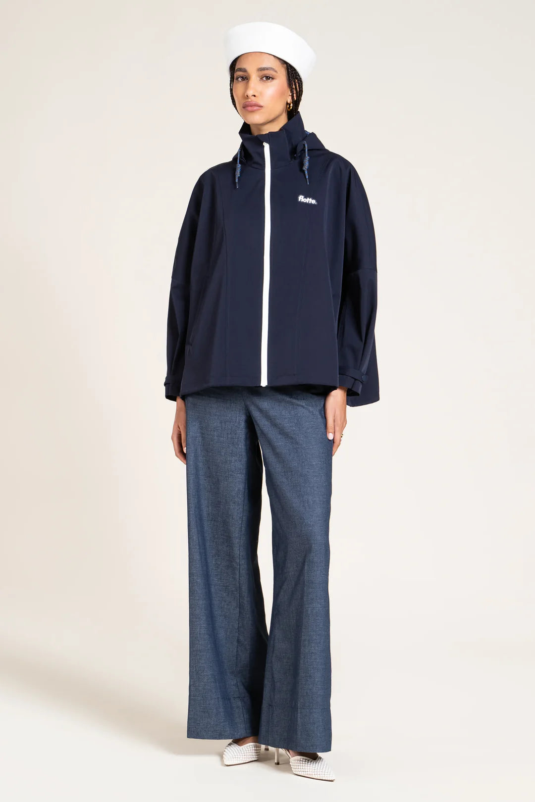 Lourmel Waterproof Short Cape Jacket - Indigo