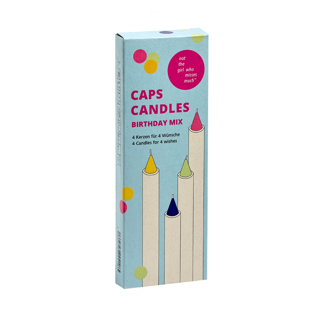 Set Of Caps Candles MINI - Birthday White