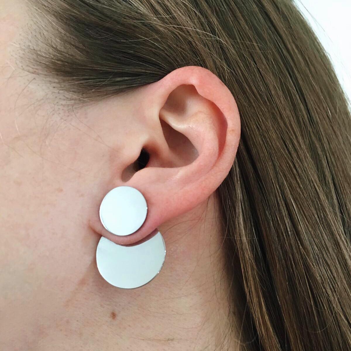 Bandhu Dual Earrings - Silver