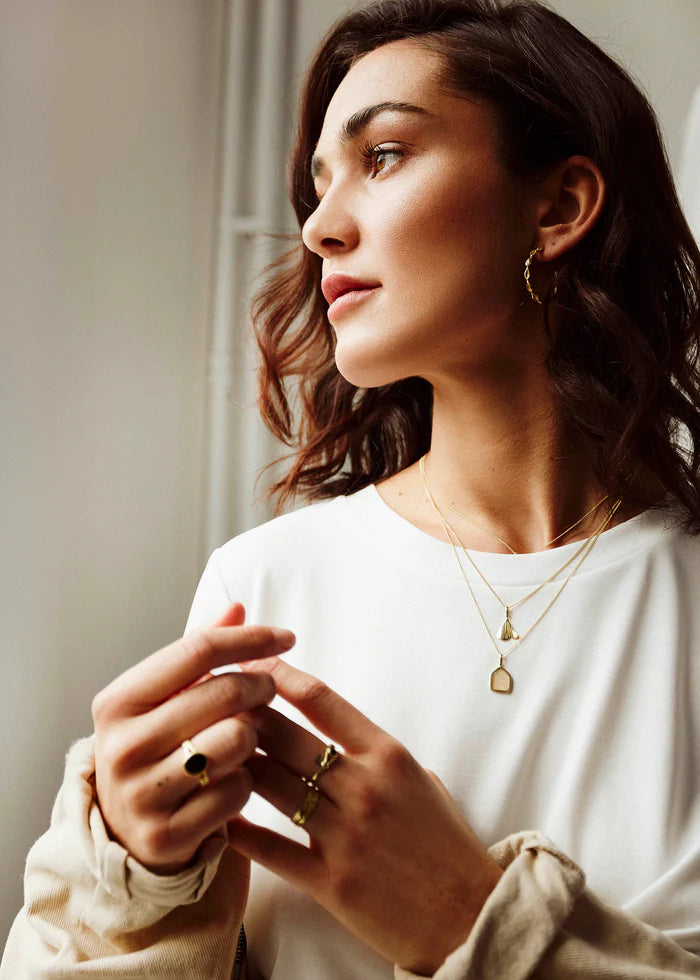 Ginkgo Necklace - Gold