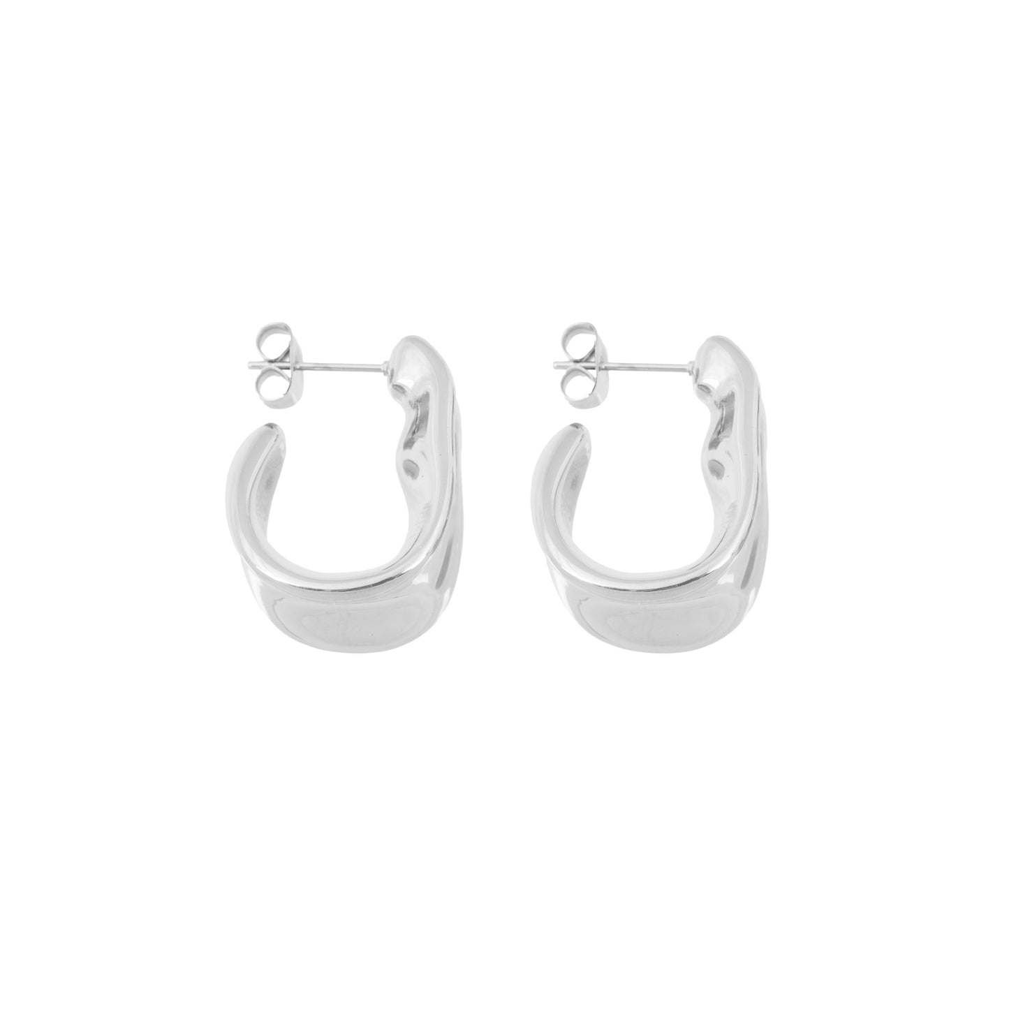 Bandhu Dent Earrings - Silver