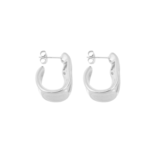 Bandhu Dent Earrings - Silver