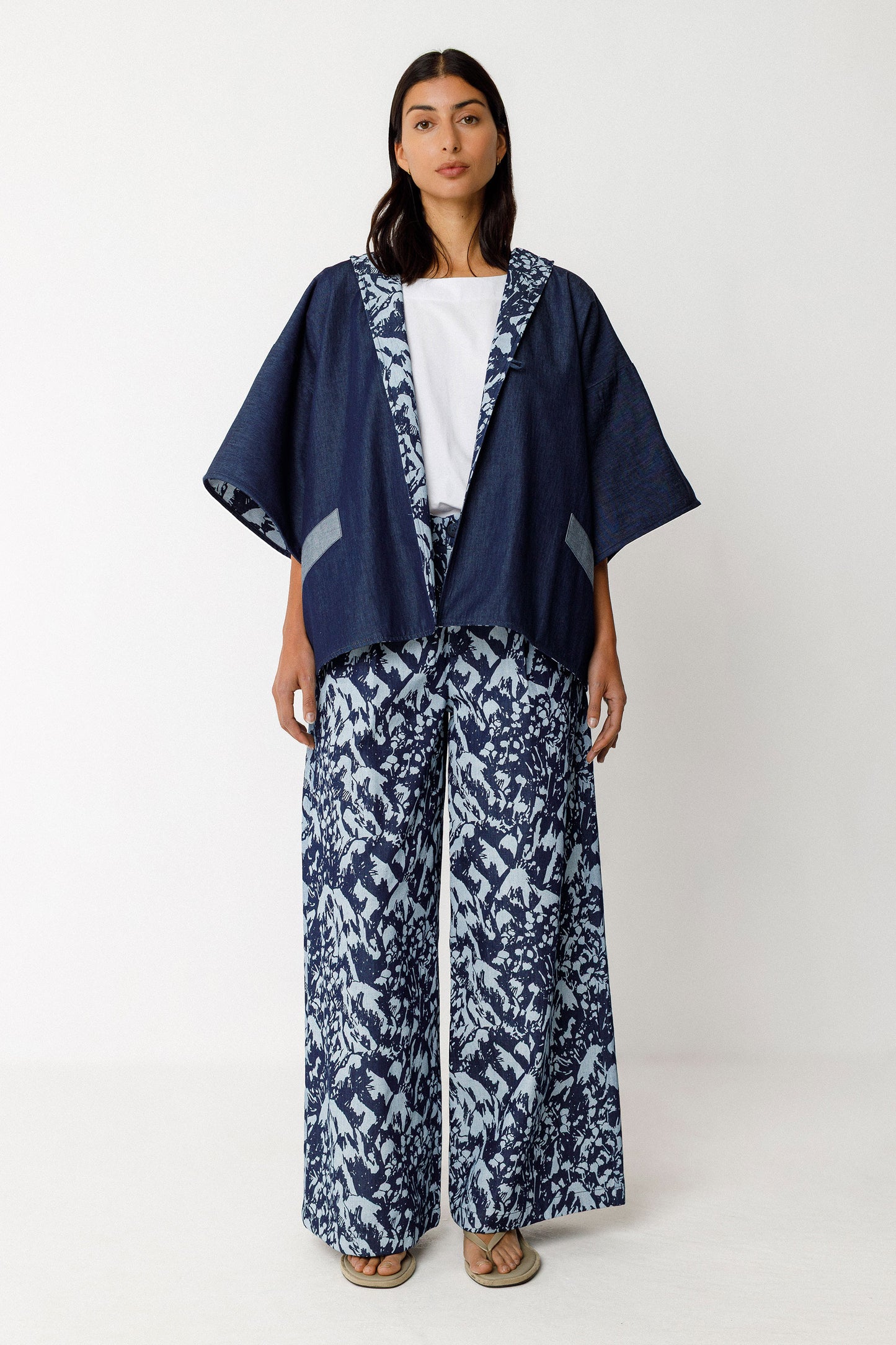 LAST ONE in 36 - Ena Trousers - Navy Camo