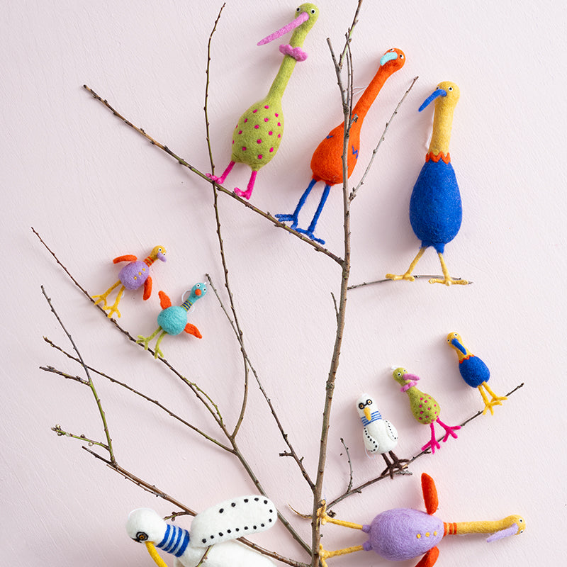 Little Hangings - Funky Bird White