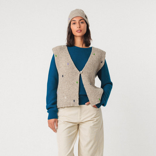 Goiatz Knitted Vest - Cream