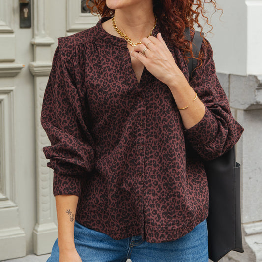 LAST ONE in XS - Ava Blouse - Leopard