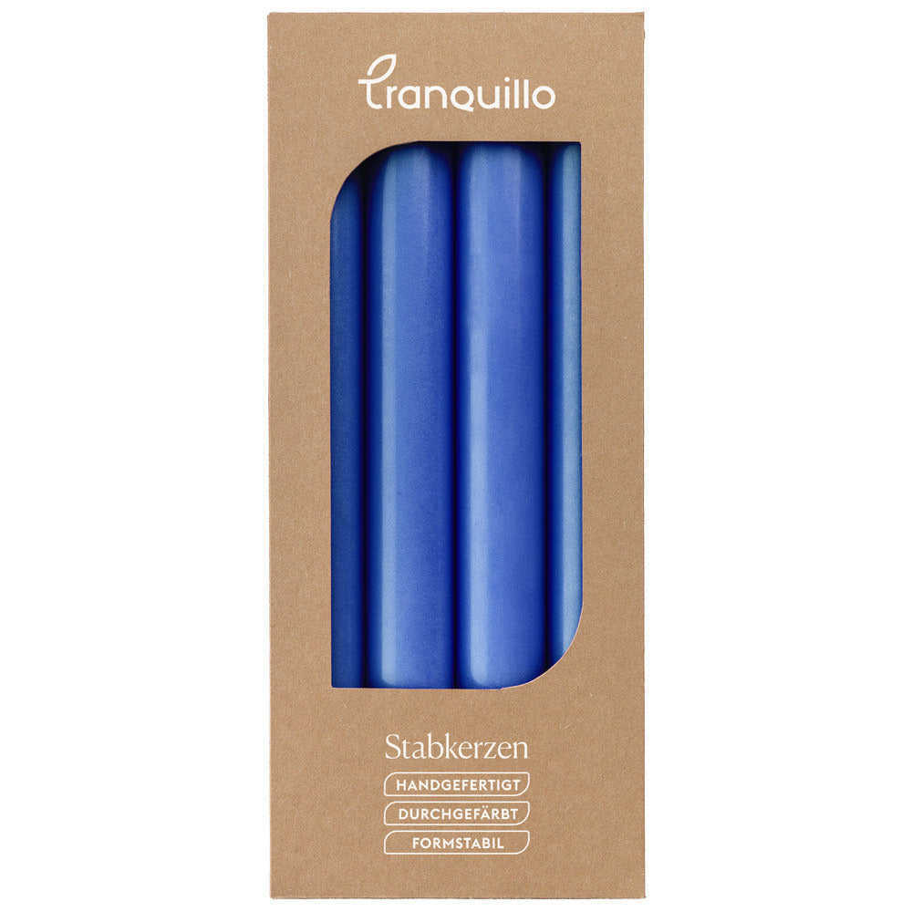 Taper Candles Glumi Set/4 - Blue
