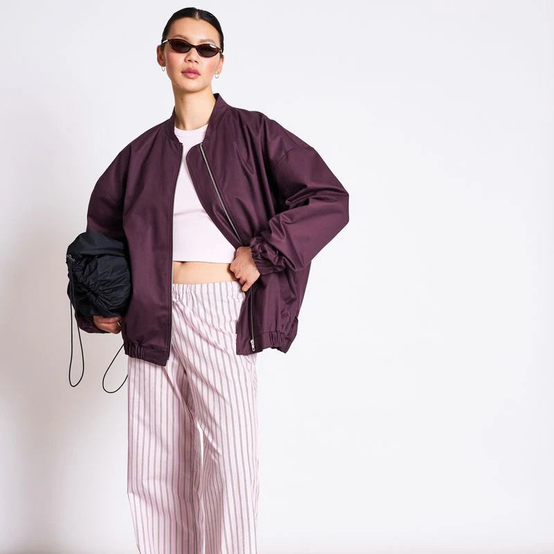 LAST ONE in XS - Tanaro Oversized Blouson - Cherry Lacquer