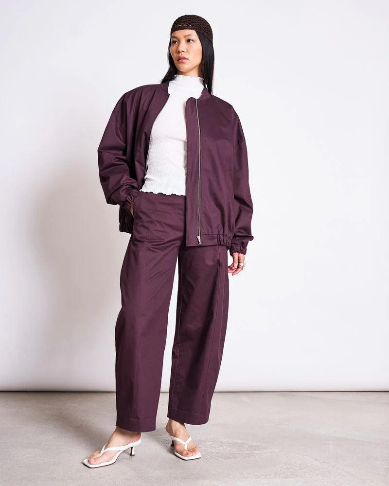 LAST ONE in XS - Tanaro Oversized Blouson - Cherry Lacquer