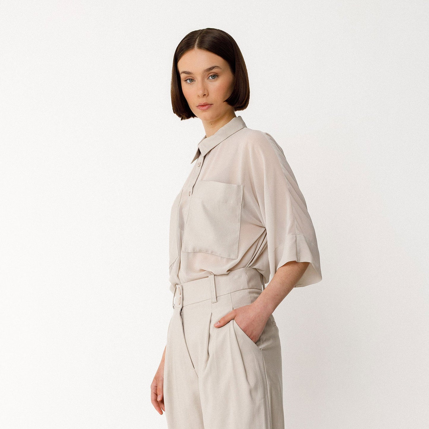 Kaia shirt - Pearl Grey