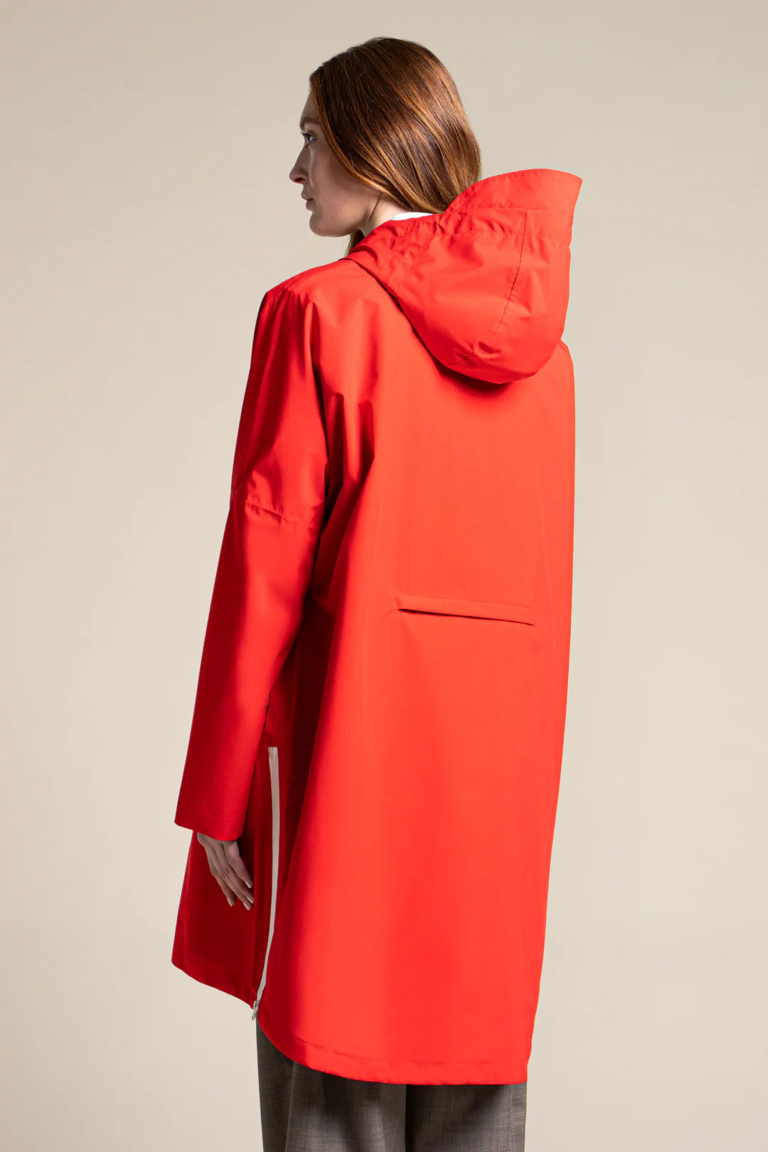 Liberté Waterproof Rain Cape Coat - Rouge