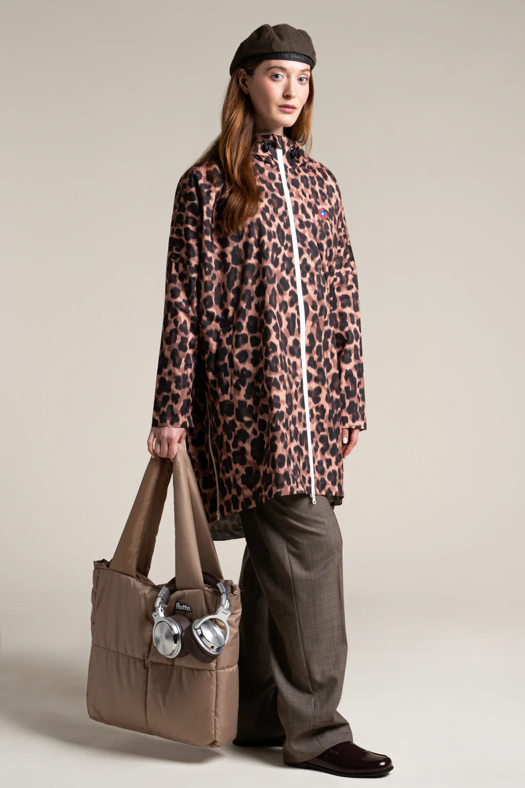 Liberté Waterproof Rain Cape Coat - New Leopard