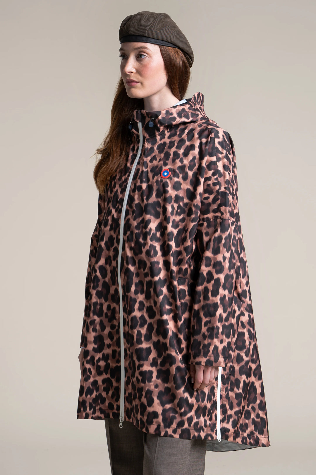 Liberté Waterproof Rain Cape Coat - New Leopard