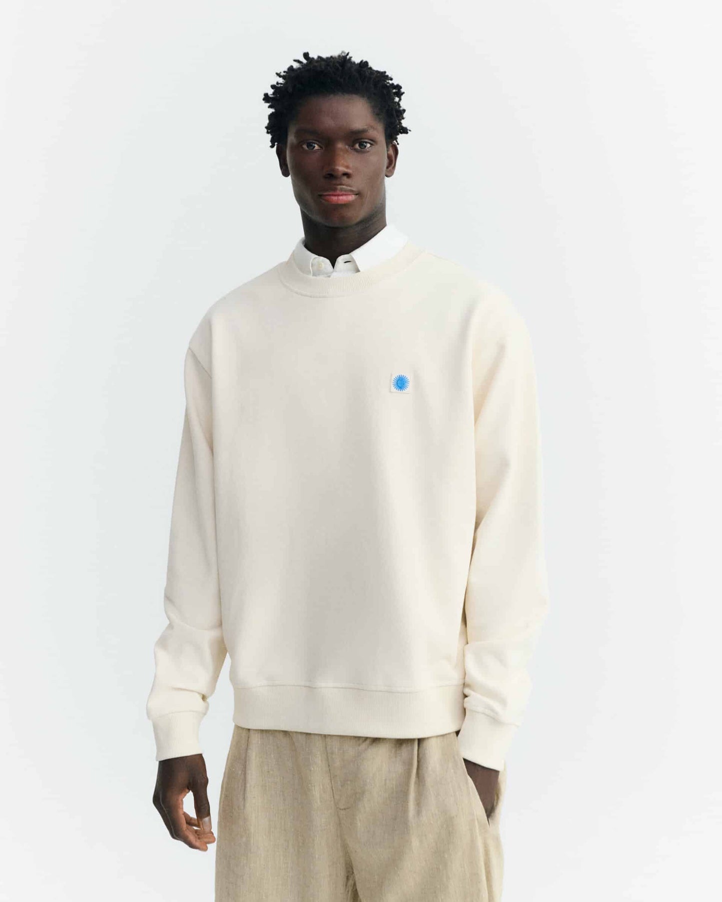 Leon Sol Sweater - Contrast Pannacotta