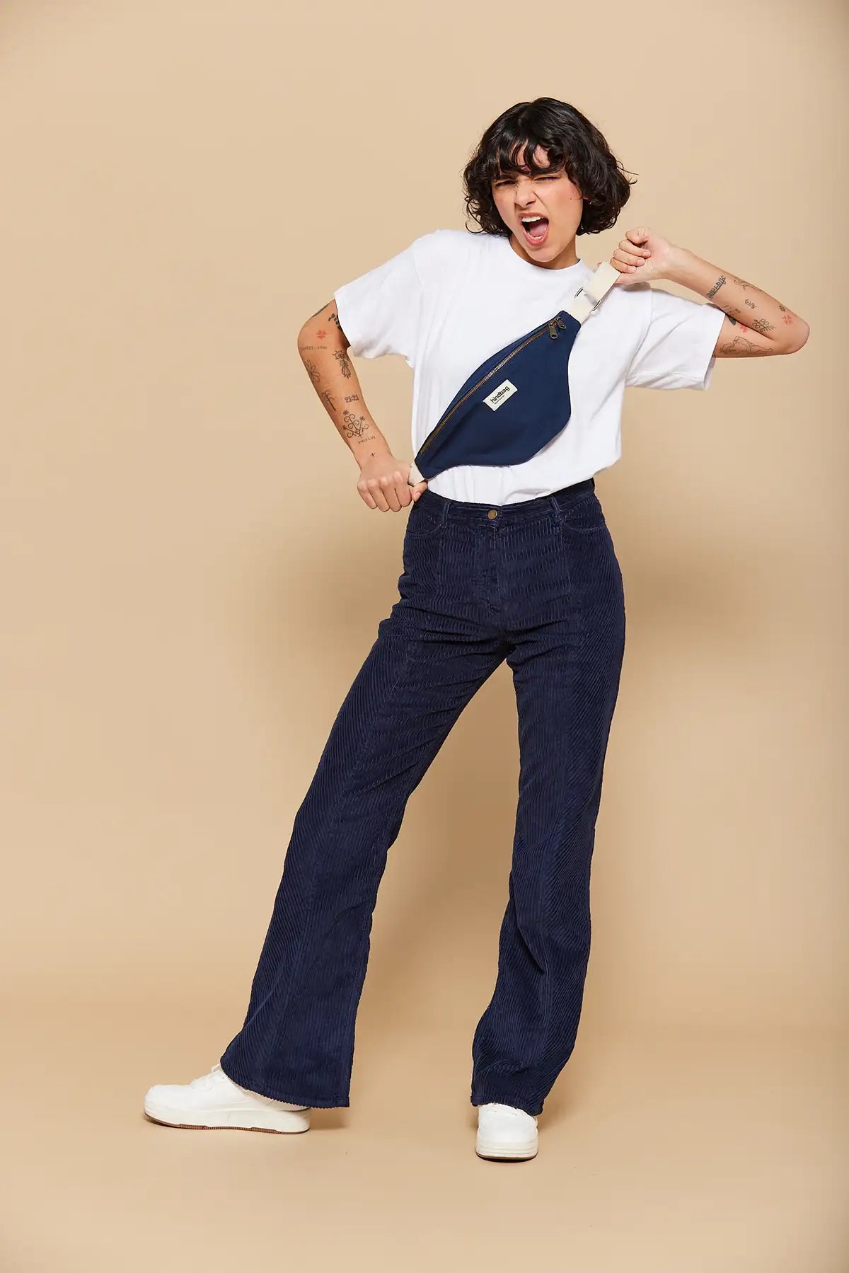 Hindbag Olivia Banana bag - Navy