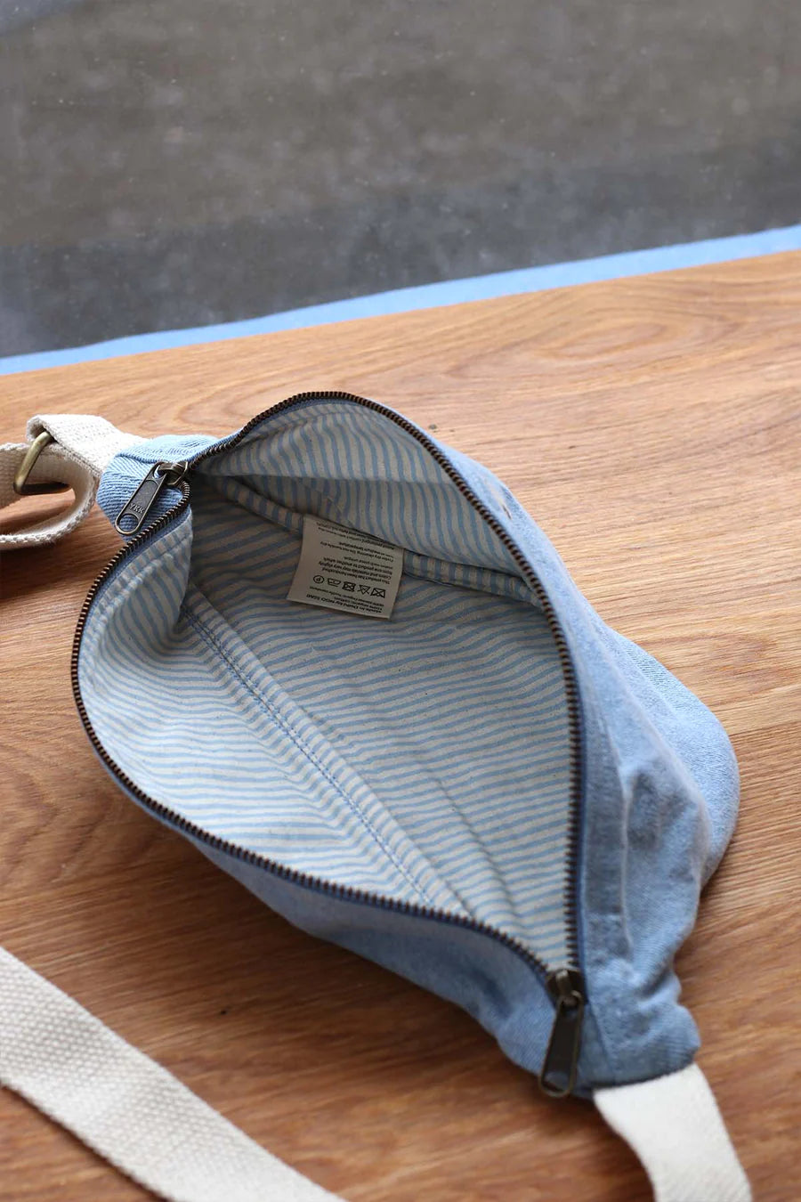 Hindbag Olivia Banana bag - Blue Denim