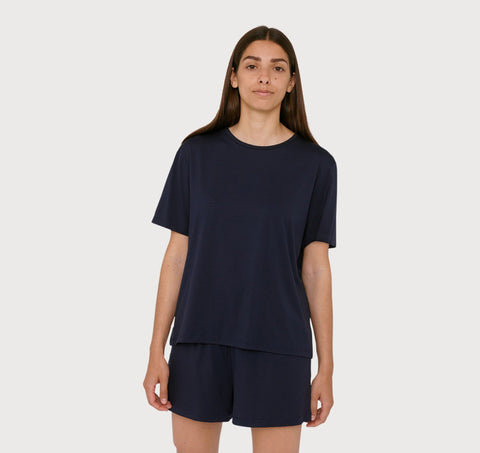 Soft Touch Boxy Tee - Navy