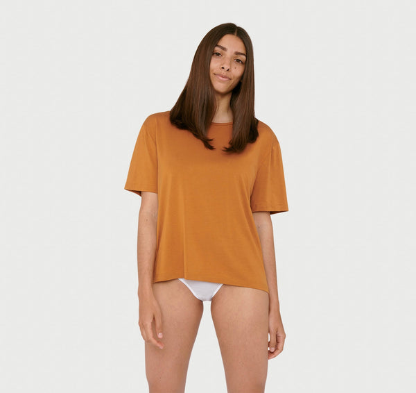 Soft Touch Boxy Tee - Ocher