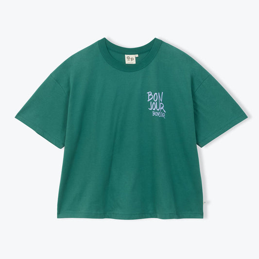 T-shirt Bonjour Bonsoir - Green