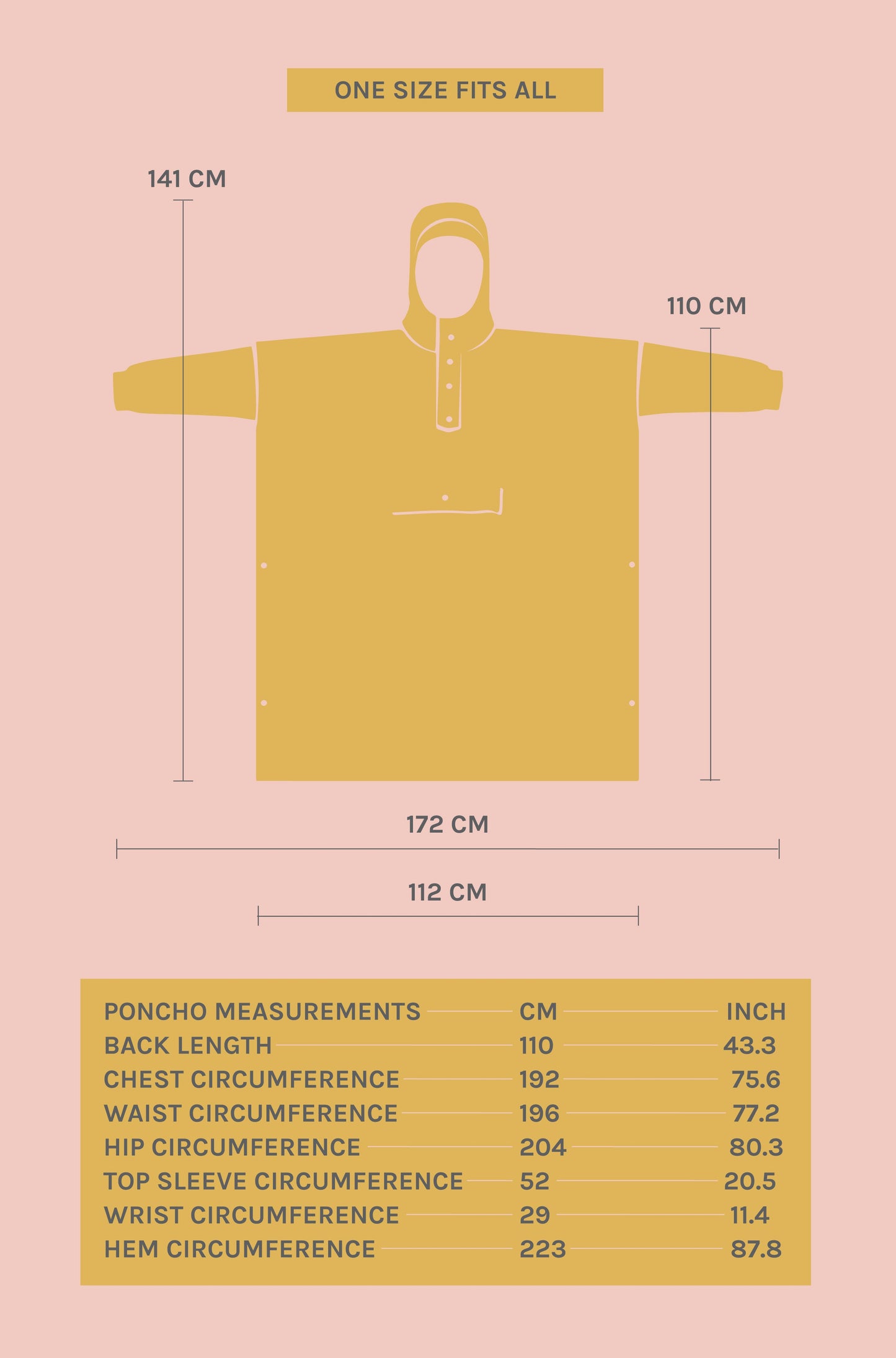 Poncho - Half Moon Smiley