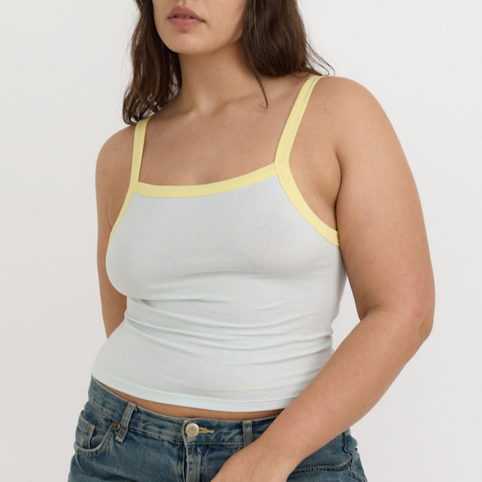 Core Play High-Neck Top - Dew Drop/Light Lemon