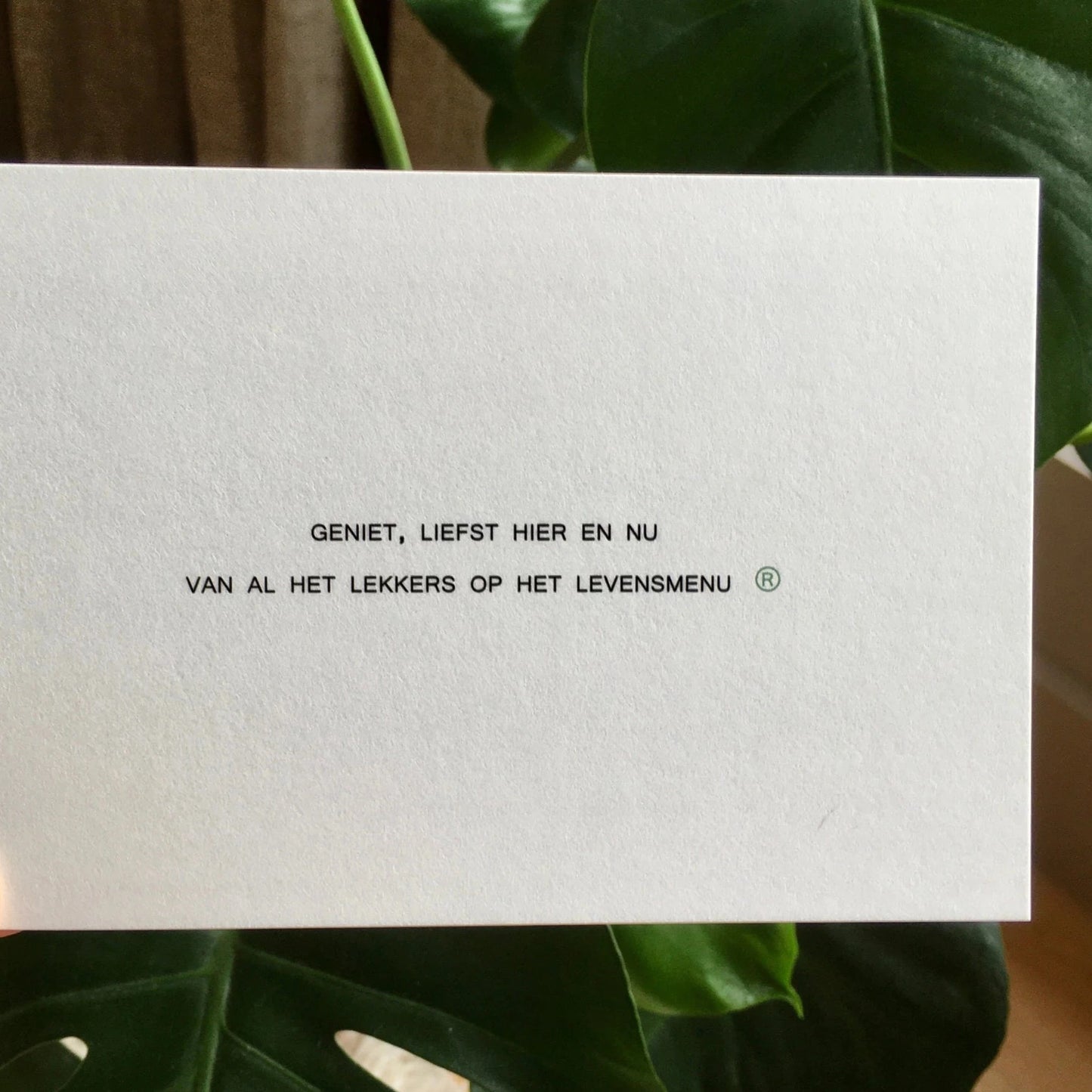 Ruth Van de steene Card #64 - Levensmenu