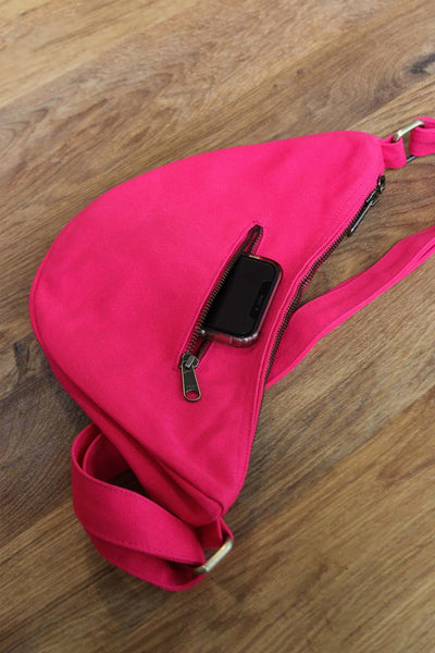 Hindbag Andrea Half Moon Bag - Holi Fuchsia