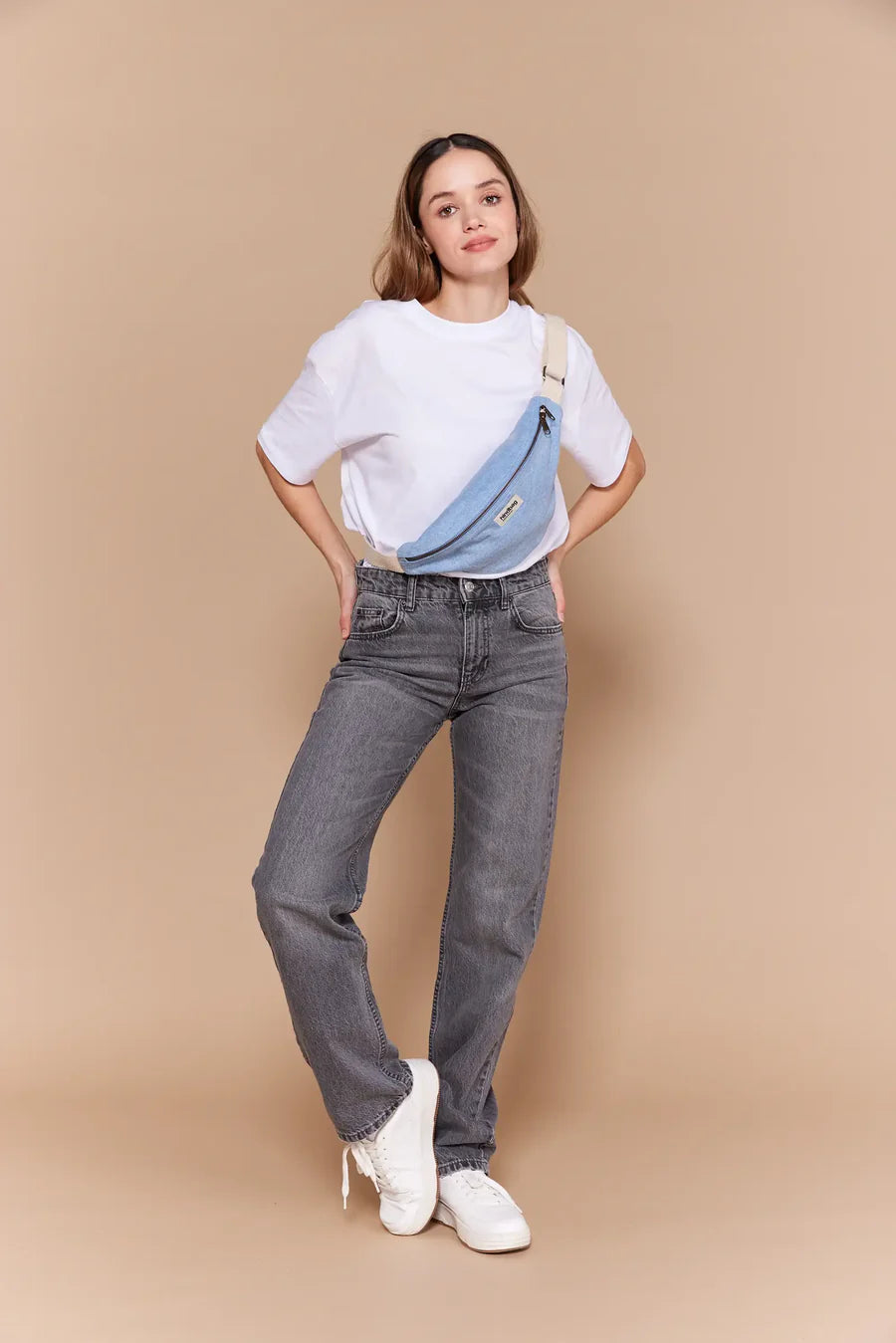 Hindbag Olivia Banana bag - Blue Denim