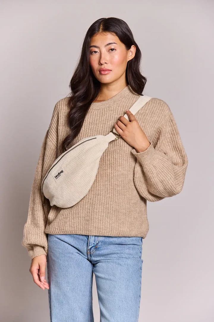 Sasha Banana Bag L - Velvet Cream
