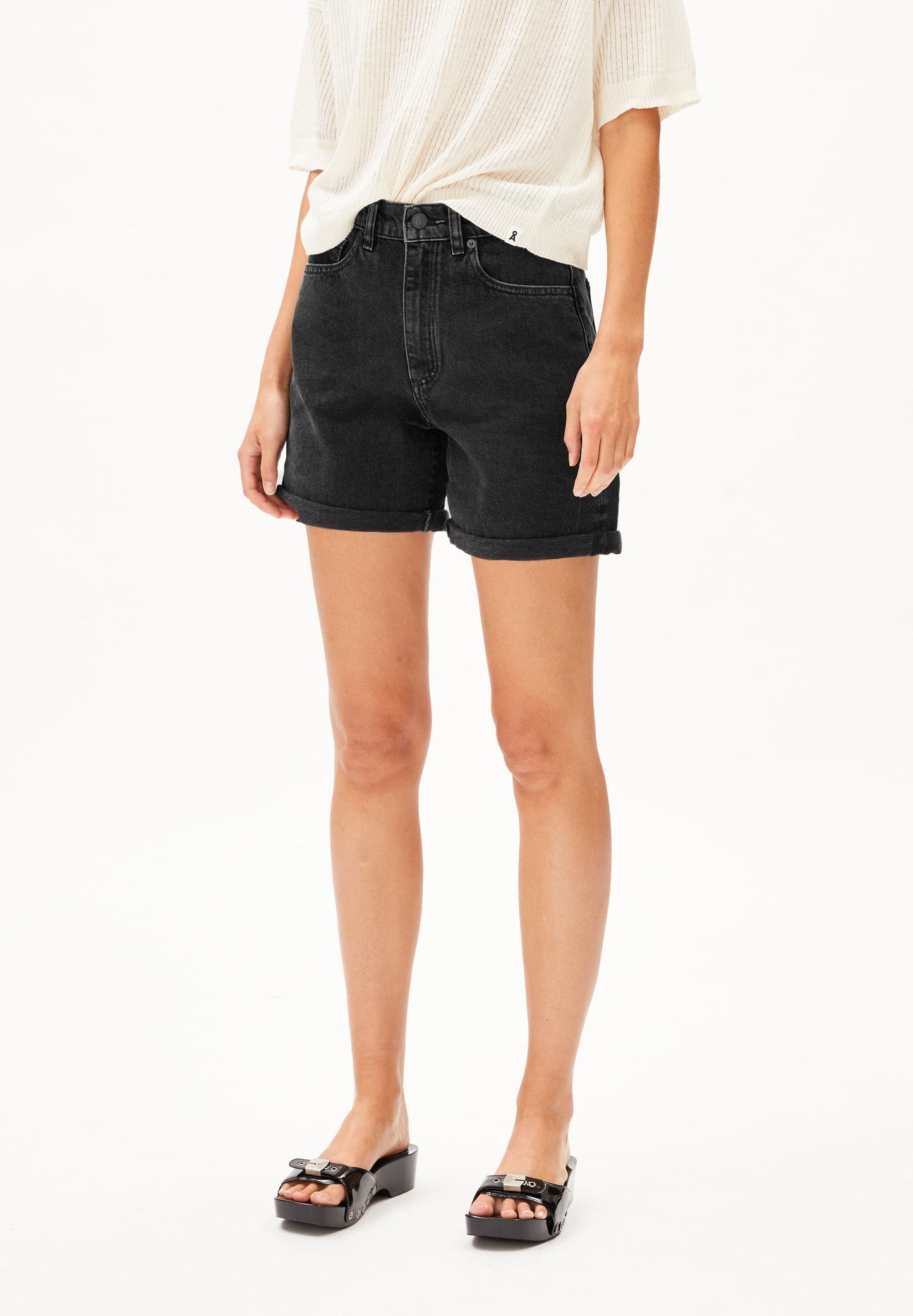 Detox Denim Sheaari Shorts - Ebony Black
