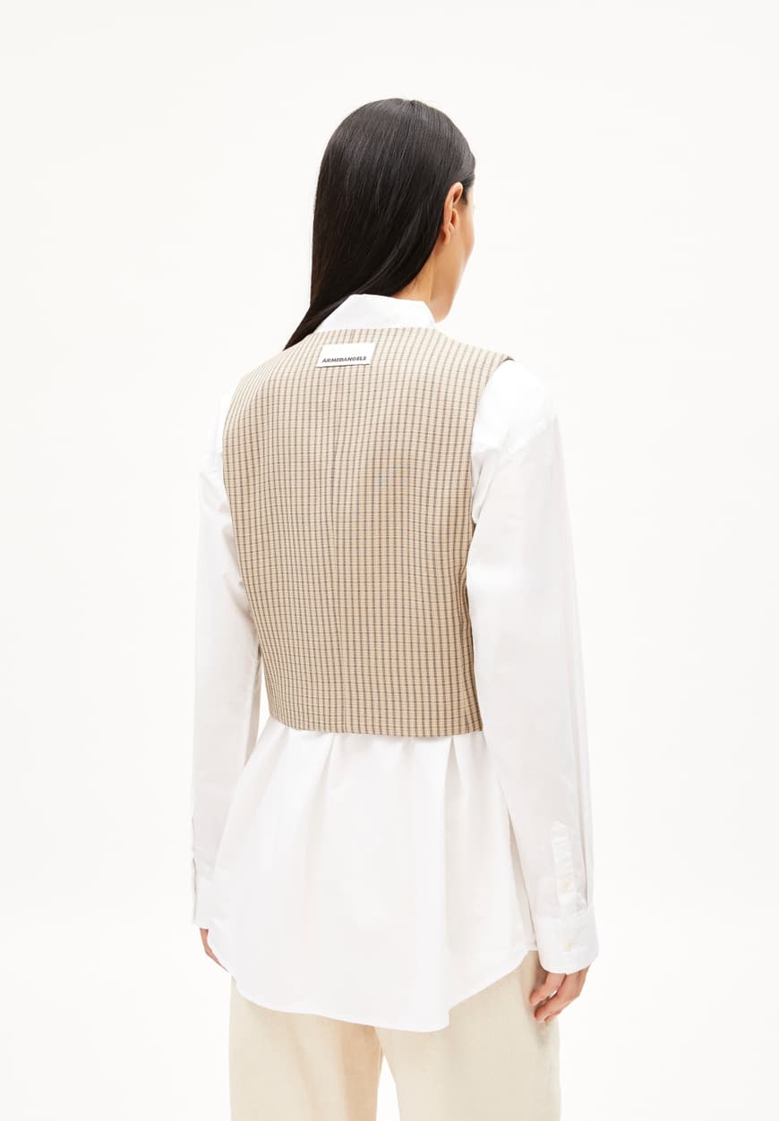 LAST ONE in XL - Sineriaa Check Vest - Sand Stone