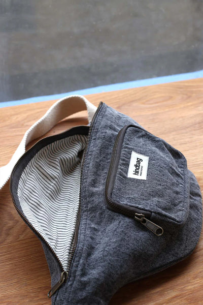 Hindbag Sofia Banana Bag XL - Denim Grey